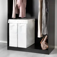 Корзина для белья Ikea Skubb 80л / Ткань / Белый photo 2