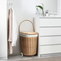 Корзина для белья Ikea Tolkning 31л / Бамбуc / Бежевый photo 2