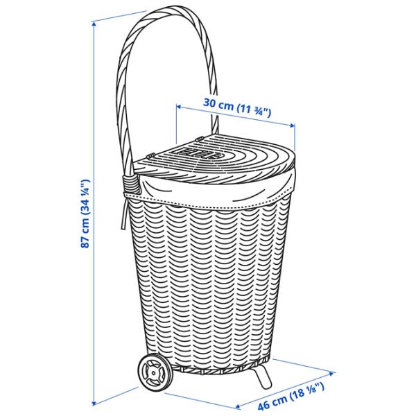 Coș pentru rufe Ikea Tolkning 31l / Bambus / Beige  photo 5