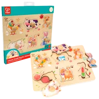 Puzzle Hape Curtea Fermierului 2+/ Numărul de piese: 13