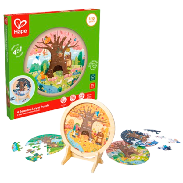 Puzzle Hape Anotimpurile 3+/ Numărul de piese: 25 photo 1