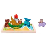 Puzzle Hape Regatul animalelor 3+/ Количество деталей: 16 photo 2