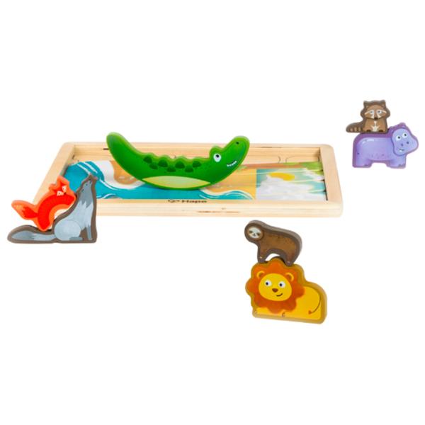 Puzzle Hape Regatul animalelor 3+/ Numărul de piese: 16 photo 7
