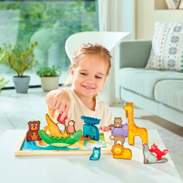 Puzzle Hape Regatul animalelor 3+/ Numărul de piese: 16 photo 11