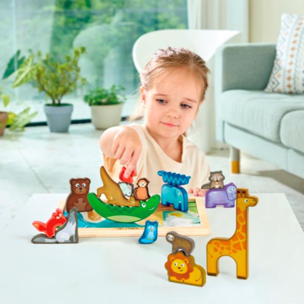 Puzzle Hape Regatul animalelor 3+/ Numărul de piese: 16 photo 12