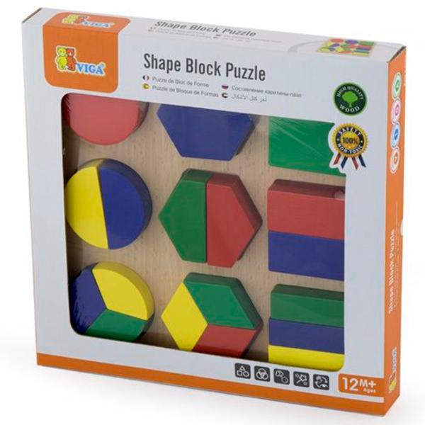 Puzzle VIGA Геометрические формы 3+/ Количество деталей: 16 photo 2 Puzzle VIGA Геометрические формы 3+/ Количество деталей: 16 photo 2