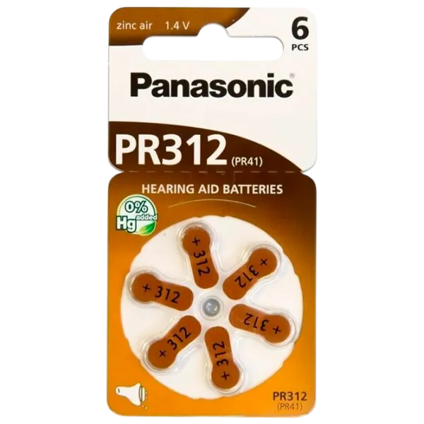 Baterie Panasonic PR-312/6LB PR312 1.4 V / 6 buc. photo 1