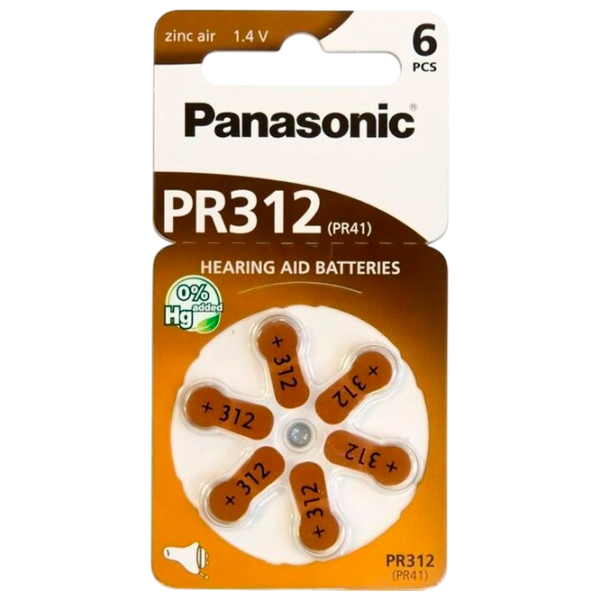 Baterie Panasonic PR-312/6LB PR312 1.4 V / 6 buc. photo 1