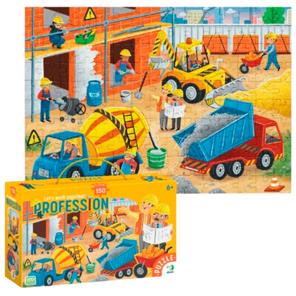 Puzzle DoDo Строители 6+/ Количество деталей: 150 photo 1