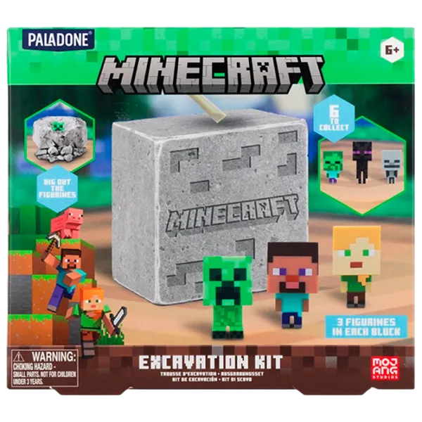 Фигурки Paladone Minecraft Excavation Kit 6+ / Разноцветный photo 1 Фигурки Paladone Minecraft Excavation Kit 6+ / Разноцветный photo 1