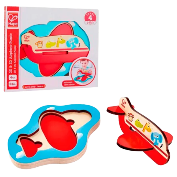Puzzle Hape Самолет 2+/ Количество деталей: 3 photo 1