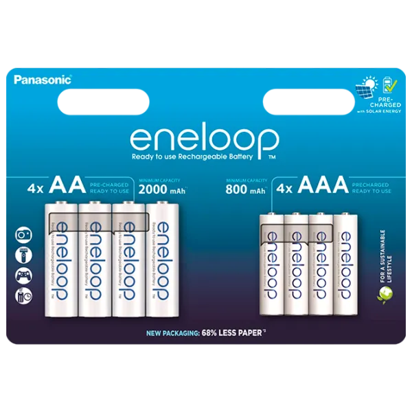 Acumulator Panasonic Eneloop  1.2 V / 8 buc. photo 1