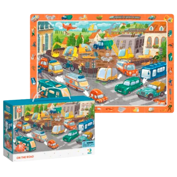 Puzzle DoDo Atenție pe drum 2+/ Количество деталей: 80 photo 1