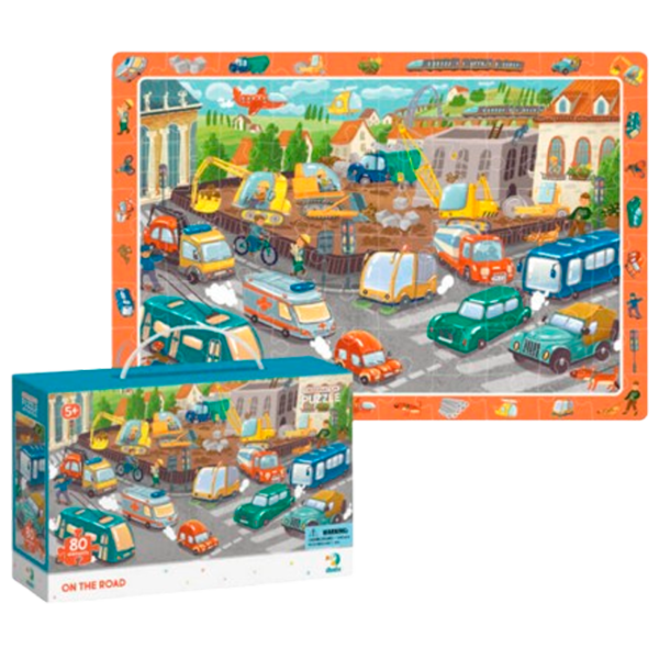 Puzzle DoDo Atenție pe drum 2+/ Количество деталей: 80 photo 1