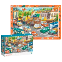 Puzzle DoDo Atenție pe drum 2+/ Numărul de piese: 80