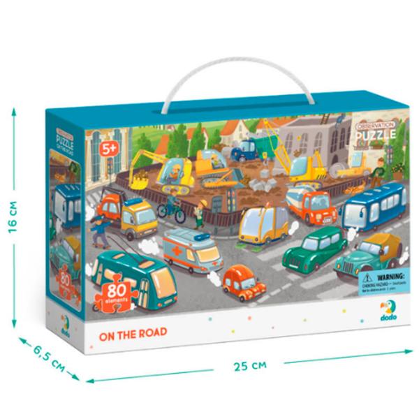 Puzzle DoDo Atenție pe drum 2+/ Количество деталей: 80 photo 4