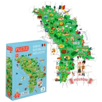 Puzzle DoDo Harta Moldovei 1+/ Numărul de piese: 100