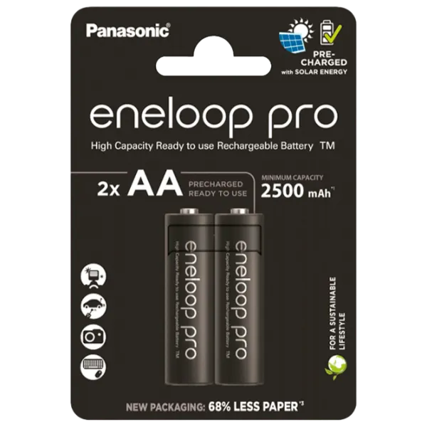 Acumulator Panasonic Eneloop PRO  1.2 V / 2 buc. photo 1