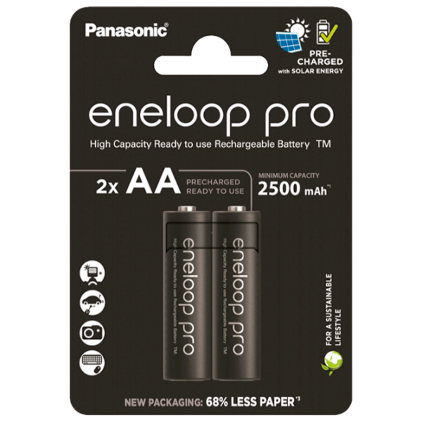 Acumulator Panasonic Eneloop PRO  1.2 V / 2 buc. photo 1