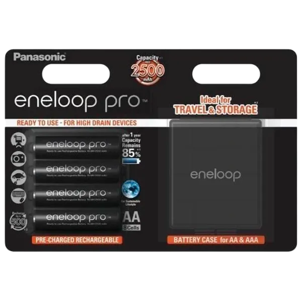 Acumulator Panasonic Eneloop PRO  1.2 V / 4 buc. photo 1