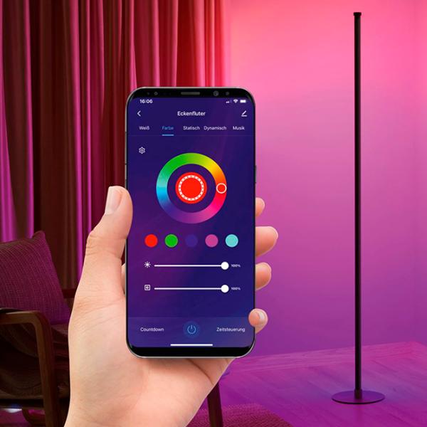Напольная лампа Hama Smart WiFi Corner Черный photo 4