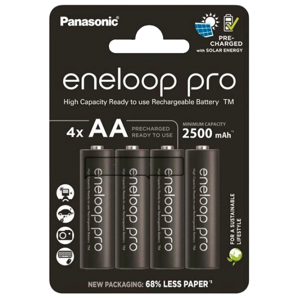 Acumulator Panasonic Eneloop PRO  1.2 V / 4 buc. photo 1