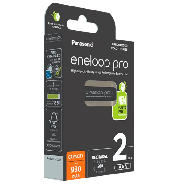 Acumulator Panasonic Eneloop PRO  1.2 V / 2 buc. photo 1