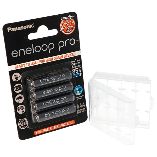 Acumulator Panasonic Eneloop PRO  1.2 V / 4 buc. photo 1