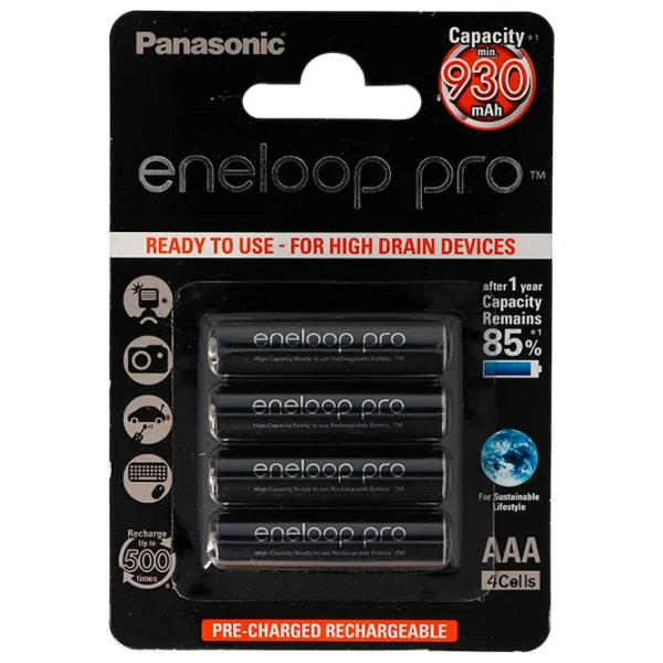 Acumulator Panasonic Eneloop PRO  1.2 V / 4 buc. photo 2