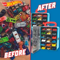 Container pentru mașini Mattel Hot Wheels HWCC2-23R / / Red Blue photo 4