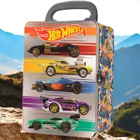 Container pentru mașini Mattel Hot Wheels HWCC2-23S / / Yellow Gray photo 4