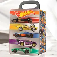 Container pentru mașini Mattel Hot Wheels HWCC2-23S / / Yellow Gray photo 6