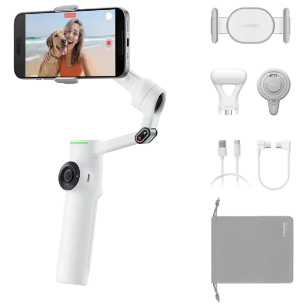 Stabilizator Insta360 Flow 2 Pro Creator Kit Bluetooth / White photo 7