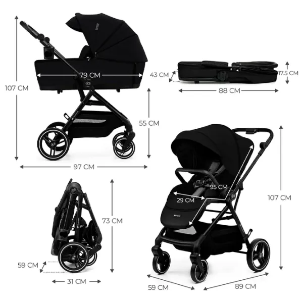 Cărucior pentru copil KinderKraft YOXI 2in1 KSYOXI00BLK2000/ Black photo 7 Cărucior pentru copil KinderKraft YOXI 2in1 KSYOXI00BLK2000/ Black photo 7