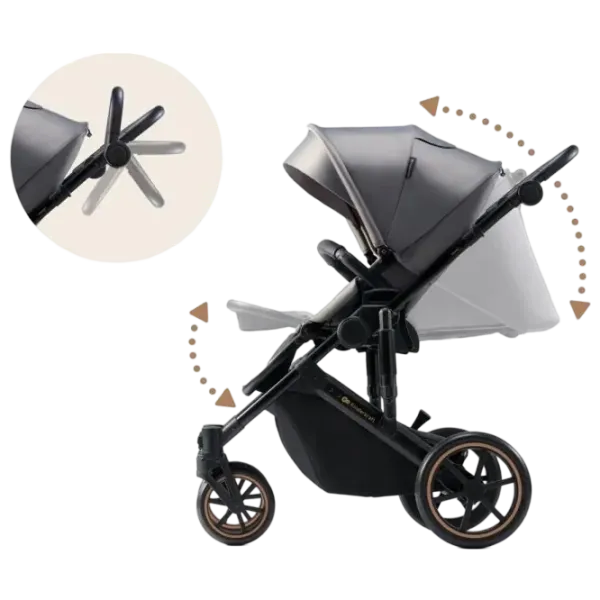 Cărucior pentru copil KinderKraft Prime 2 Mink Pro 3in1 5902533923939/ Gray photo 3