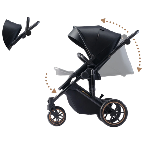 Cărucior pentru copil KinderKraft Prime 2 2 in 1 5902533922895/ Black photo 5