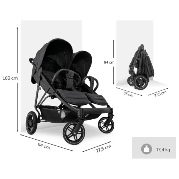 Детская коляска Hauck Uptown Duo 4007923512180/ Черный photo 9