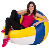 Fotoliu Bean Bag BB BM0546 XL Piele artificială / Polistiren expandat / Yellow photo 2