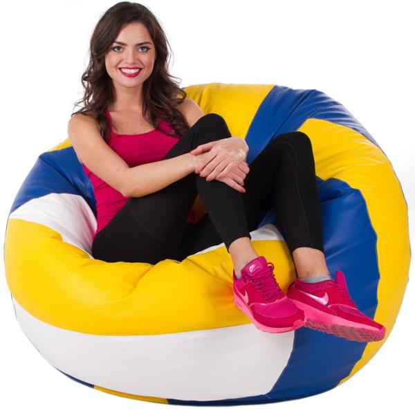 Fotoliu Bean Bag BB BM0546 XL Piele artificială / Polistiren expandat / Yellow photo 3