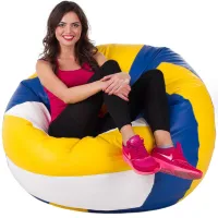 Fotoliu Bean Bag BB BM0546 XL Piele artificială / Polistiren expandat / Yellow photo 3