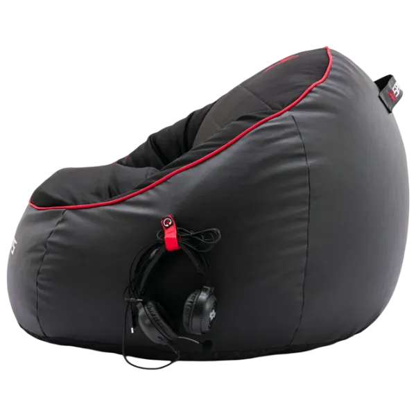 Fotoliu Bean Bag BB Rocket XL Piele artificială / Polistiren expandat / Black photo 3