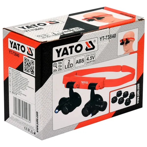 Ochelari cu lupă Yato YT73840   / Red photo 3
