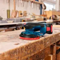 Шлифовальная машина Bosch EX 18V-150-3 Эксцентриковая / / Синий photo 4