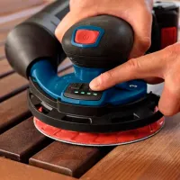 Шлифовальная машина Bosch EX 18V-150-3 Эксцентриковая / / Синий photo 6