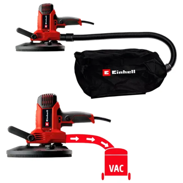 Șlefuitor Einhell TC-DWS 225 Pentru pereți / 1220 W / Red photo 3
