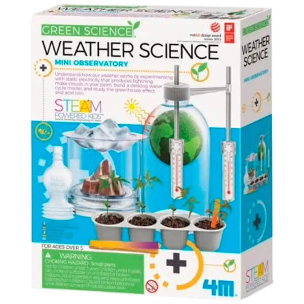 Jucărie interactivă 4M My first experiments Green Weather Science 00-03402 8+ / Multicolor Multicolor photo 1