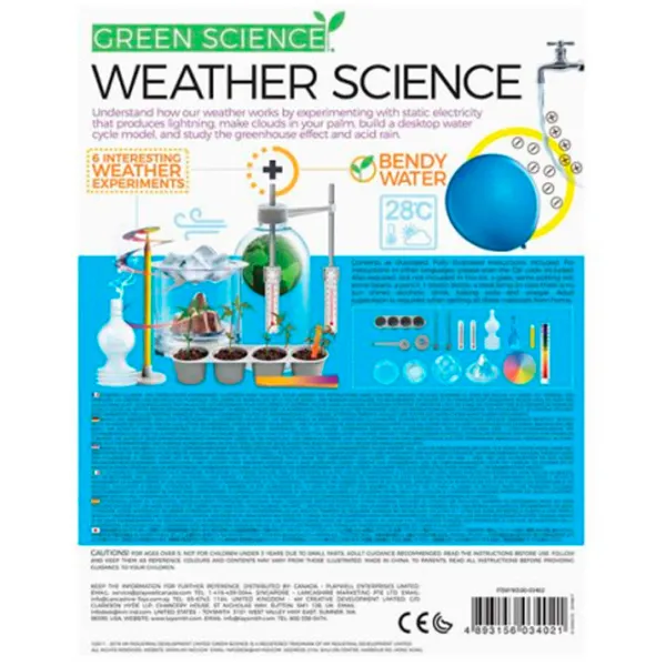Jucărie interactivă 4M My first experiments Green Weather Science 00-03402 8+ / Multicolor Multicolor photo 5