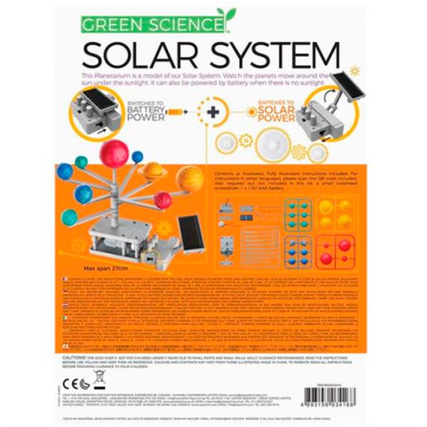 Jucărie interactivă 4M Solar System Green Science Solar System 00-03416 8+ / Multicolor Multicolor photo 4