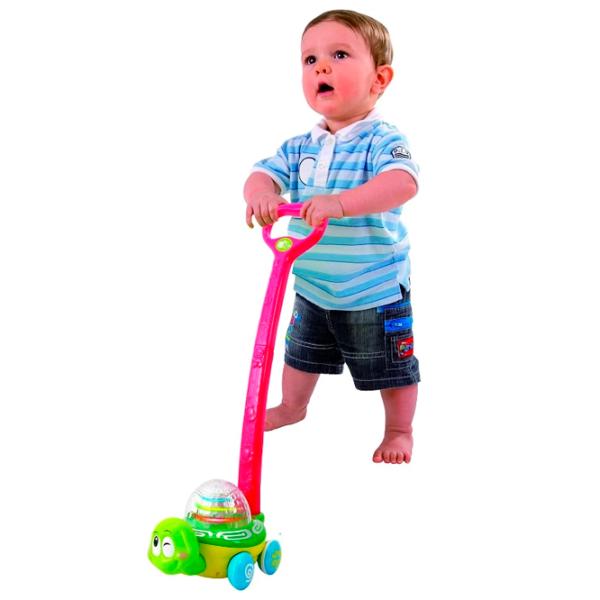 Интерактивная игрушка PlayGo String Art Push Along Flashing Turtle 00887103 1+ / Разноцветный Разноцветный photo 2