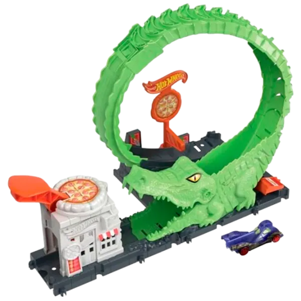 Jucărie interactivă Hot Wheels Play-Doh Gator Loop Attack 00622112 4+ / Multicolor Multicolor photo 1